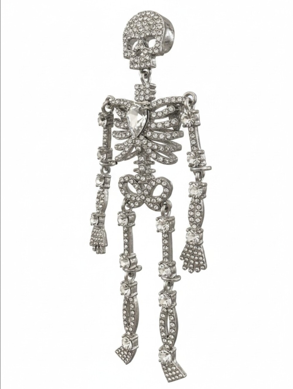 💀▪️ BaubleBar ▪️Crystal Skeleton Keychain Bag Charm